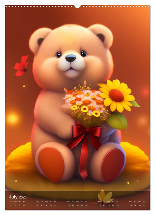 Cuddly Teddy Illustrations (CALVENDO Premium-Calendar 2025)