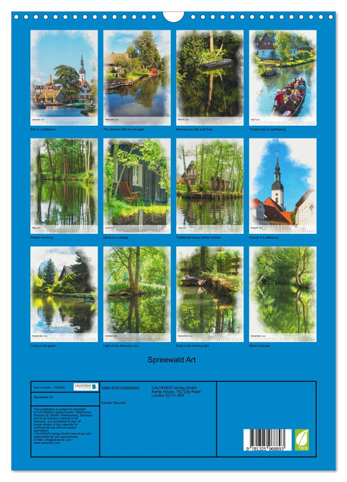 Spreewald Art (CALVENDO Monthly Calendar 2025)