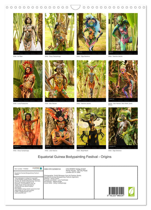 Equatorial Guinea Bodypainting Festival - Origins (CALVENDO Monthly Calendar 2025)