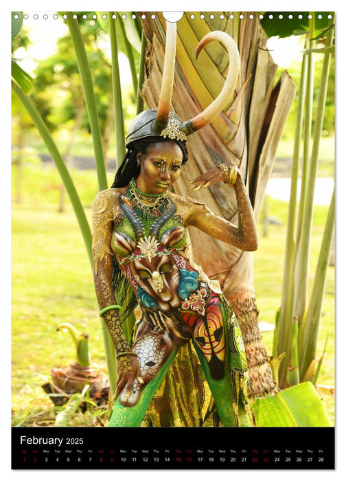 Equatorial Guinea Bodypainting Festival - Origins (CALVENDO Monthly Calendar 2025)