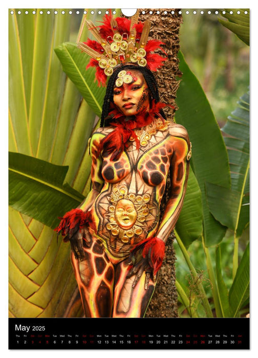 Equatorial Guinea Bodypainting Festival - Origins (CALVENDO Monthly Calendar 2025)