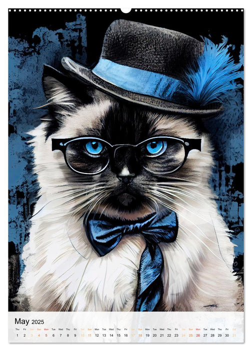 Hipster Cats (CALVENDO Monthly Calendar 2025)