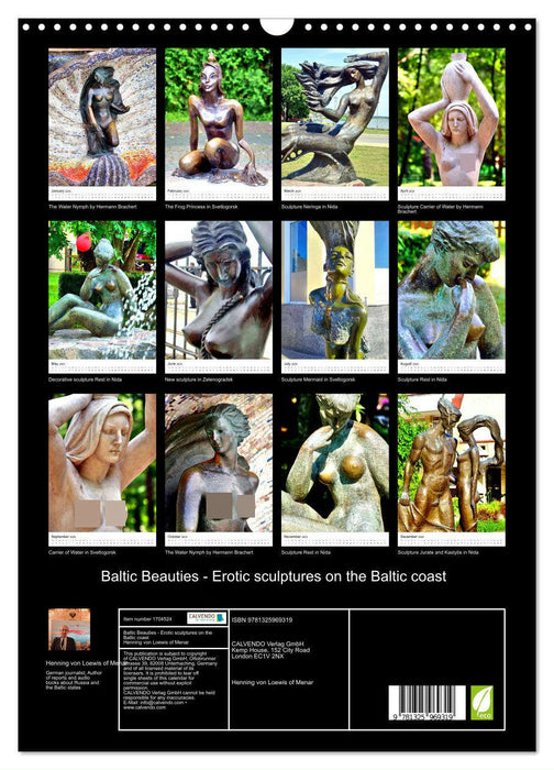 Baltic Beauties - Erotic sculptures on the Baltic coast (CALVENDO Monthly Calendar 2025)