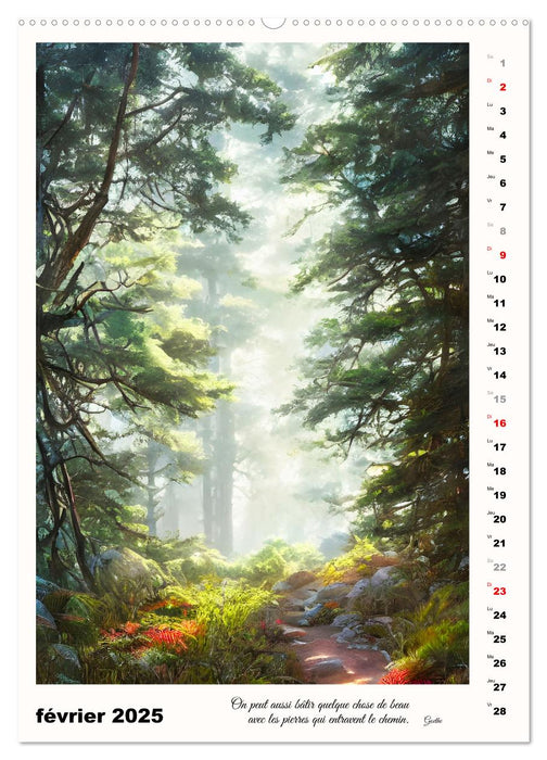 Chemins de fantaisie (CALVENDO Calendrier mensuel 2025)