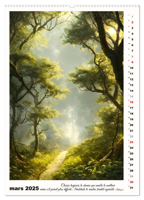 Chemins de fantaisie (CALVENDO Calendrier mensuel 2025)