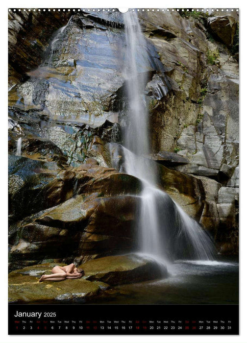 Waterfalls in Ticino (CALVENDO Premium-Calendar 2025)