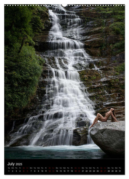 Waterfalls in Ticino (CALVENDO Premium-Calendar 2025)