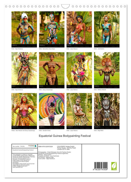 Equatorial Guinea Bodypainting Festival (CALVENDO Monthly Calendar 2025)