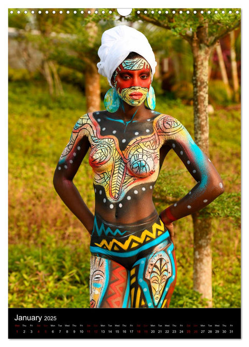 Equatorial Guinea Bodypainting Festival (CALVENDO Monthly Calendar 2025)