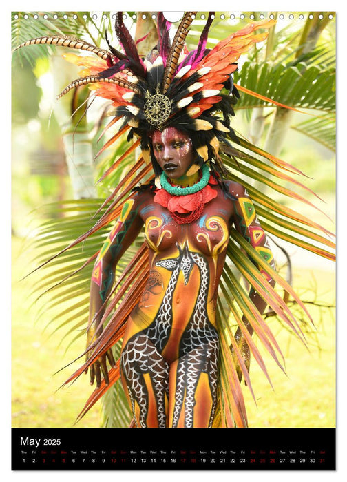 Equatorial Guinea Bodypainting Festival (CALVENDO Monthly Calendar 2025)