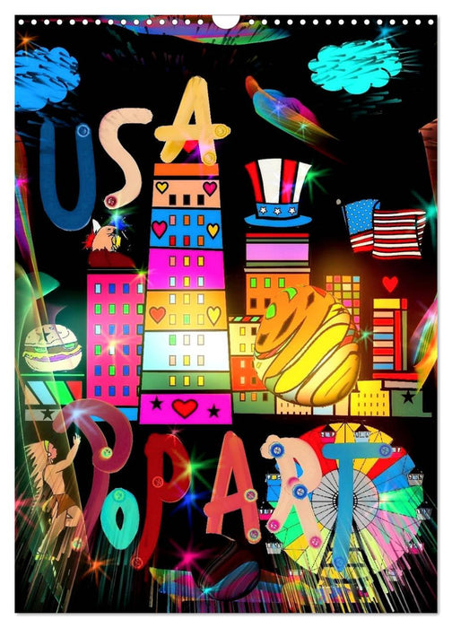 USA Pop Art by Nico Bielow (CALVENDO Monthly Calendar 2025)