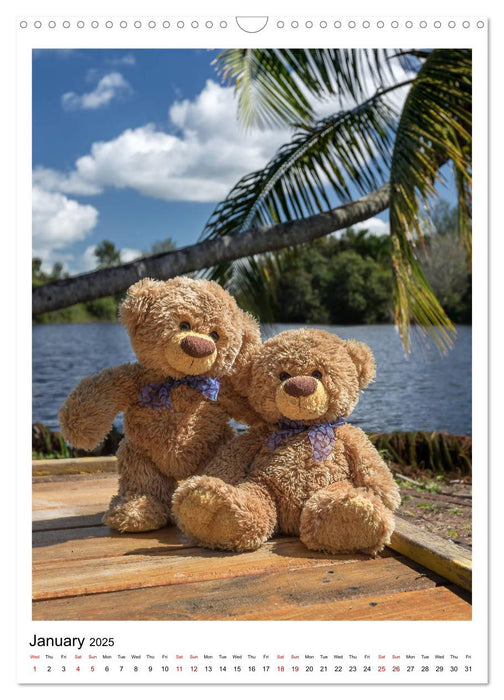 Travelling Teddy Cuba Edition 2025 (CALVENDO Monthly Calendar 2025)