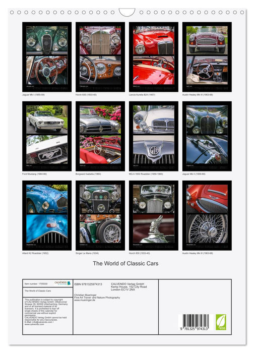 The World of Classic Cars (CALVENDO Monthly Calendar 2025)