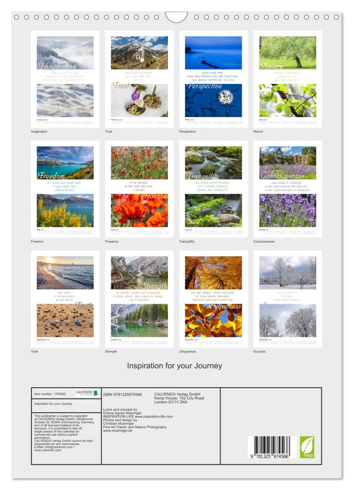 Inspiration for your Journey (CALVENDO Monthly Calendar 2025)