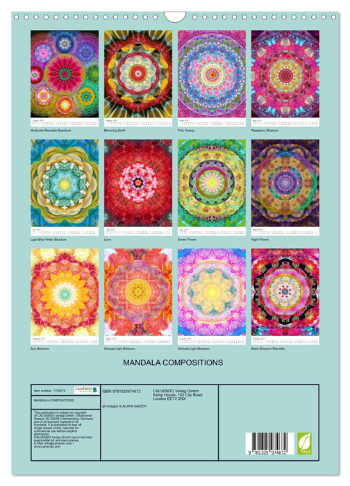 MANDALA COMPOSITIONS (CALVENDO Monthly Calendar 2025)