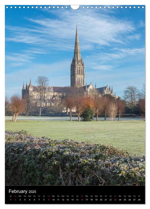 Views Of Salisbury Cathedral (CALVENDO Monthly Calendar 2025)