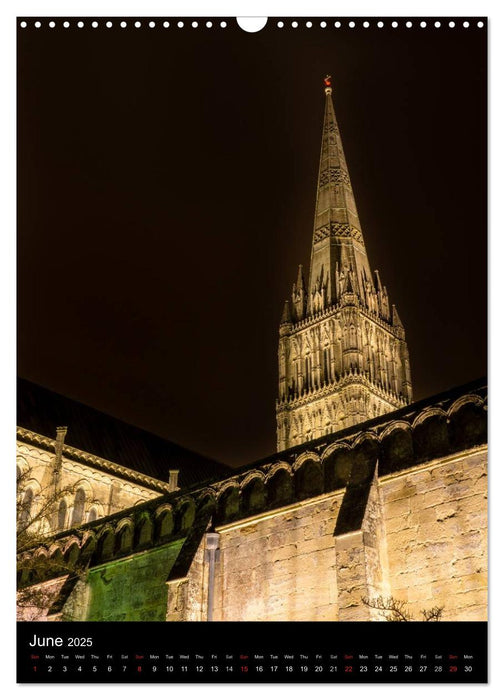 Views Of Salisbury Cathedral (CALVENDO Monthly Calendar 2025)