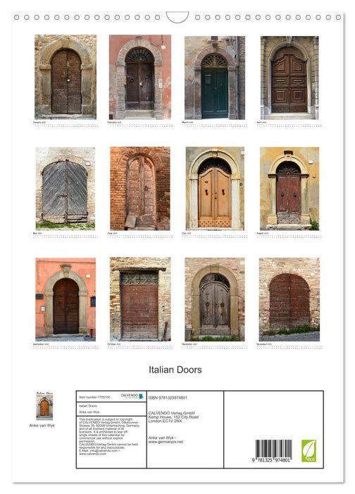 Italian Doors (CALVENDO Monthly Calendar 2025)