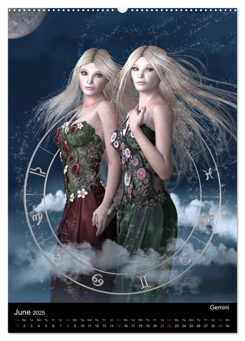 Zodiac Fantasy Circle (CALVENDO Premium-Calendar 2025)