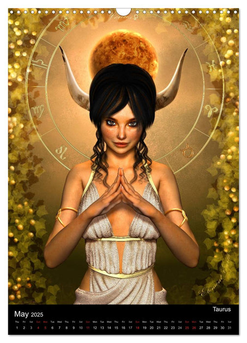 Zodiac Fantasy Circle (CALVENDO Monthly Calendar 2025)