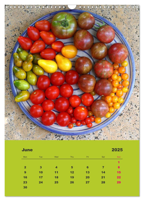 Organic Tomatoes (CALVENDO Monthly Calendar 2025)