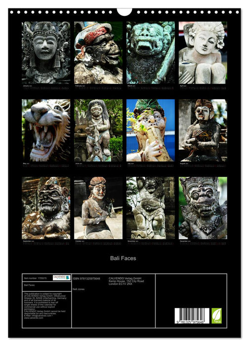 Bali Faces (CALVENDO Monthly Calendar 2025)