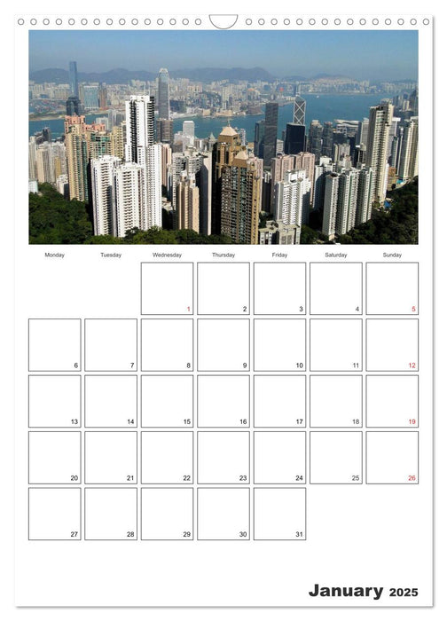 Hong Kong - Fragrant Harbour (CALVENDO Monthly Calendar 2025)