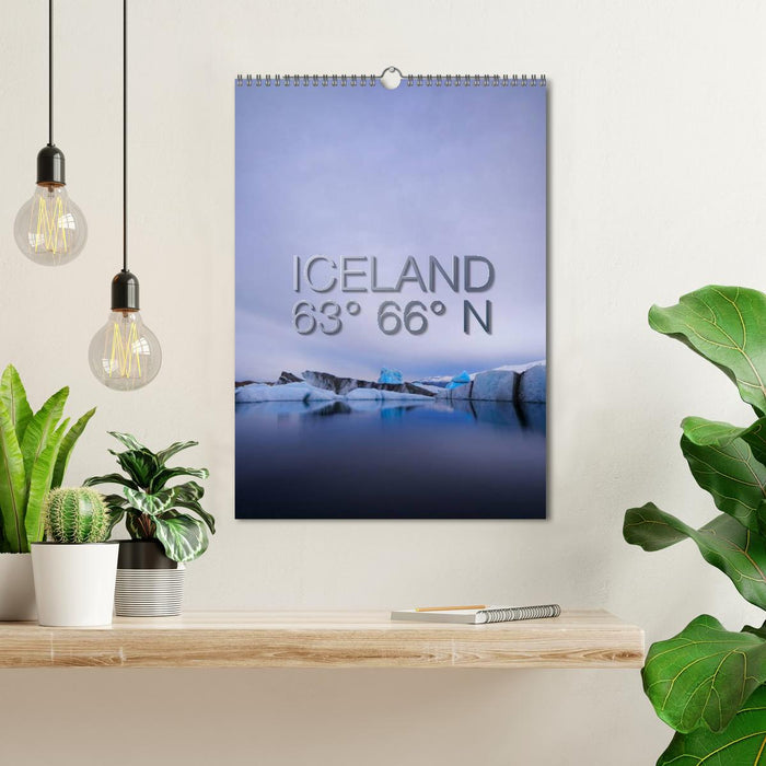 Iceland 63° 66° N (CALVENDO Monthly Calendar 2025)