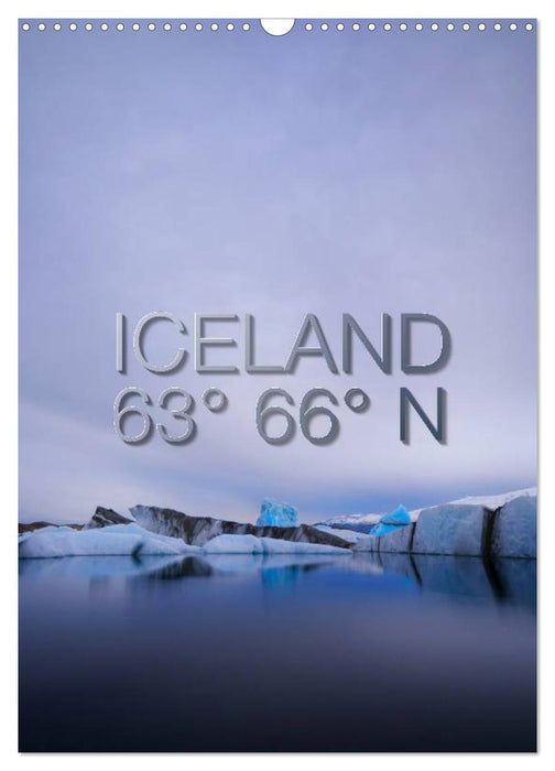 Iceland 63° 66° N (CALVENDO Monthly Calendar 2025)