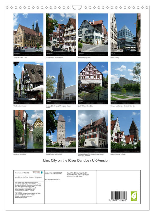 Ulm, City on the River Danube / UK-Version (CALVENDO Monthly Calendar 2025)