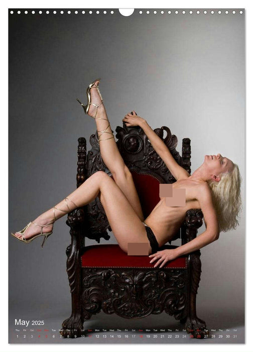 The Royal Chair – Nude Photography on the Throne (CALVENDO Monthly Calendar 2025)