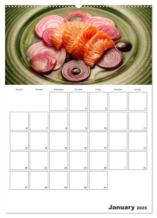 Delicious! Gourmet Food Calendar / UK-Version / Organizer (CALVENDO Premium-Calendar 2025)