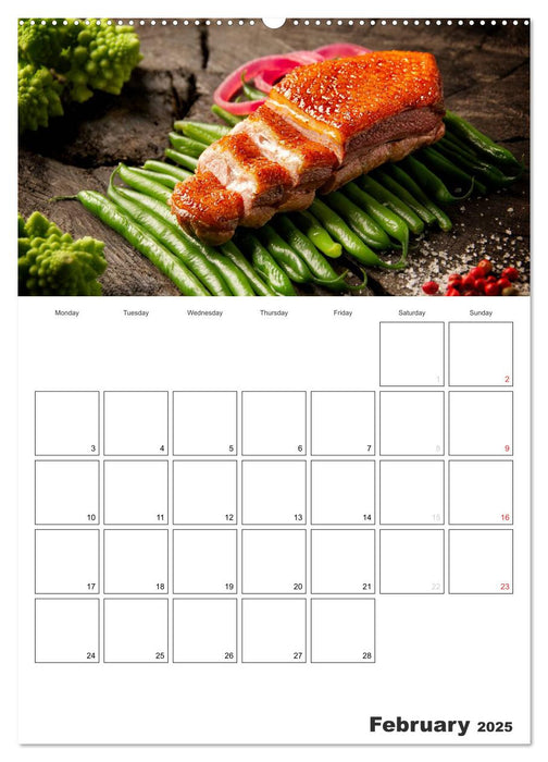 Delicious! Gourmet Food Calendar / UK-Version / Organizer (CALVENDO Premium-Calendar 2025)