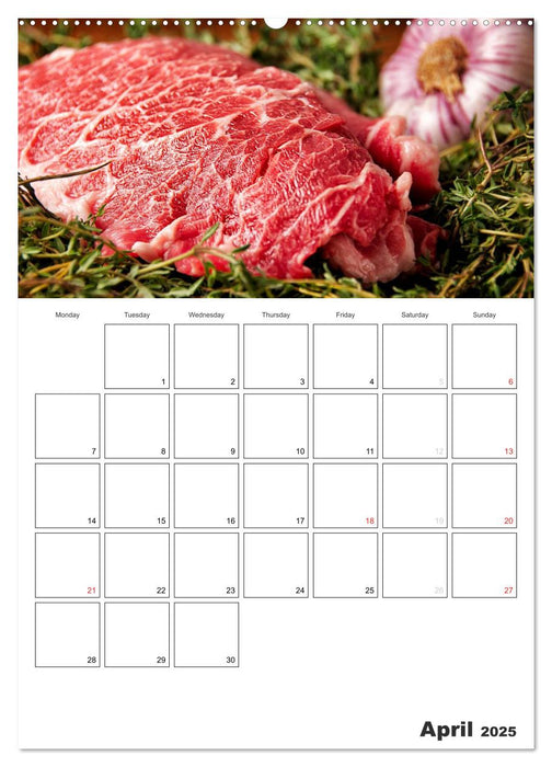 Delicious! Gourmet Food Calendar / UK-Version / Organizer (CALVENDO Premium-Calendar 2025)