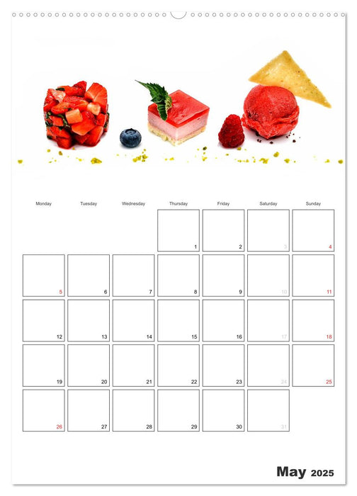 Delicious! Gourmet Food Calendar / UK-Version / Organizer (CALVENDO Premium-Calendar 2025)