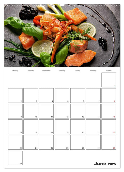 Delicious! Gourmet Food Calendar / UK-Version / Organizer (CALVENDO Premium-Calendar 2025)