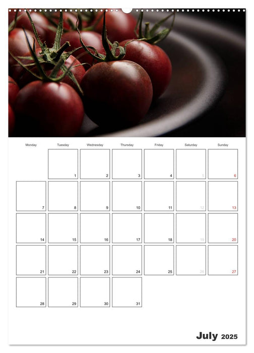 Delicious! Gourmet Food Calendar / UK-Version / Organizer (CALVENDO Premium-Calendar 2025)