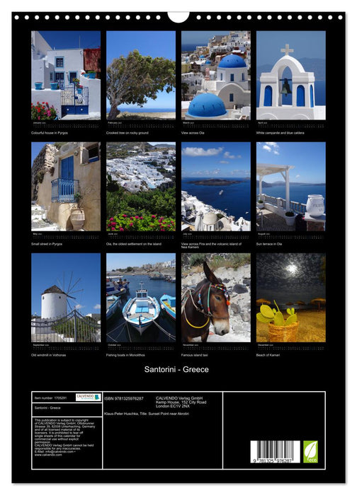 Santorini - Greece (CALVENDO Monthly Calendar 2025)