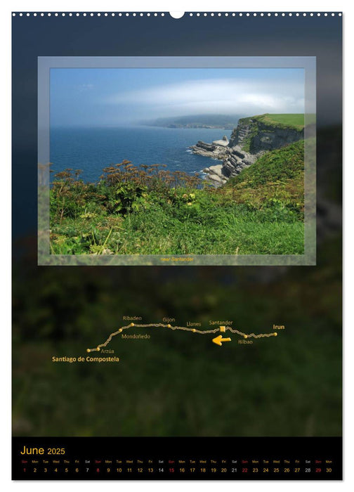 Camino del norte / UK-Version (CALVENDO Premium-Calendar 2025)