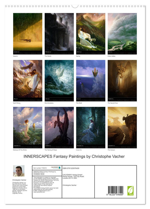 INNERSCAPES Fantasy Paintings by Christophe Vacher (CALVENDO Premium-Calendar 2025)