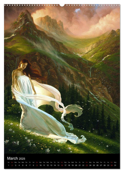 INNERSCAPES Fantasy Paintings by Christophe Vacher (CALVENDO Premium-Calendar 2025)