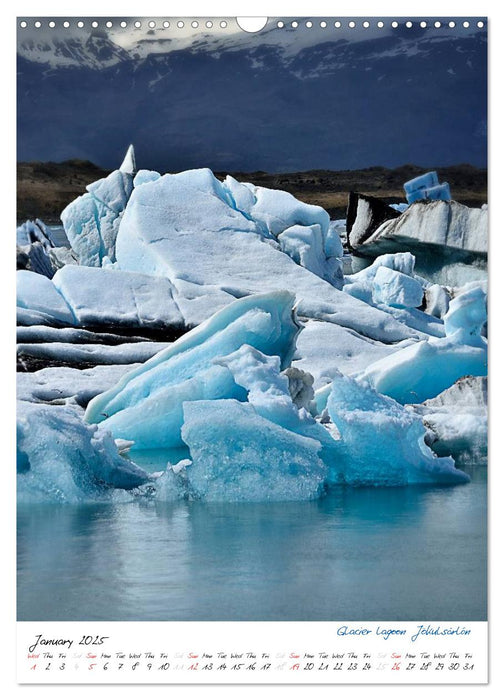 Iceland Calendar 2025 - Discover unique nature - UK Version (CALVENDO Monthly Calendar 2025)