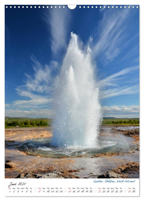 Iceland Calendar 2025 - Discover unique nature - UK Version (CALVENDO Monthly Calendar 2025)