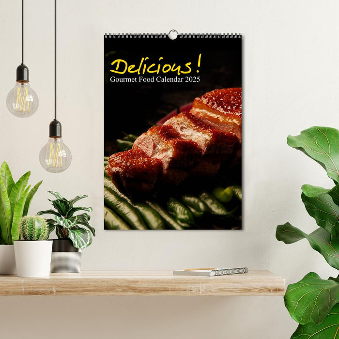 Delicious! Gourmet Food Calendar / UK-Version / Organizer (CALVENDO Monthly Calendar 2025)