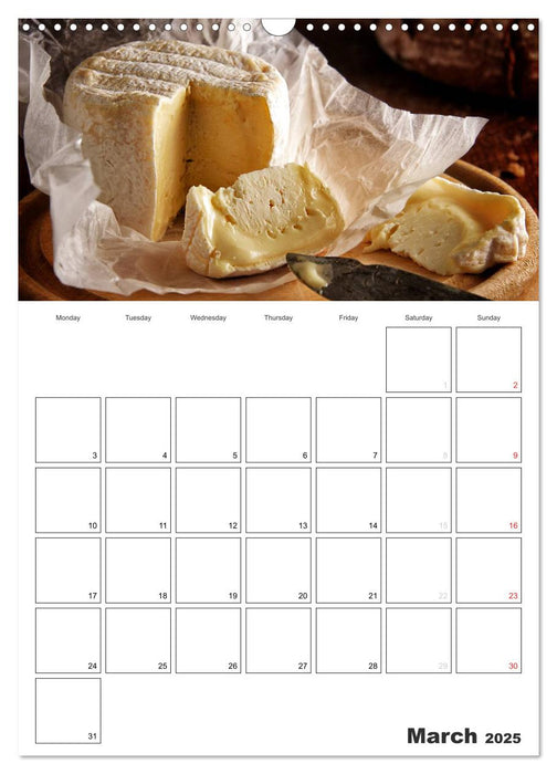 Delicious! Gourmet Food Calendar / UK-Version / Organizer (CALVENDO Monthly Calendar 2025)