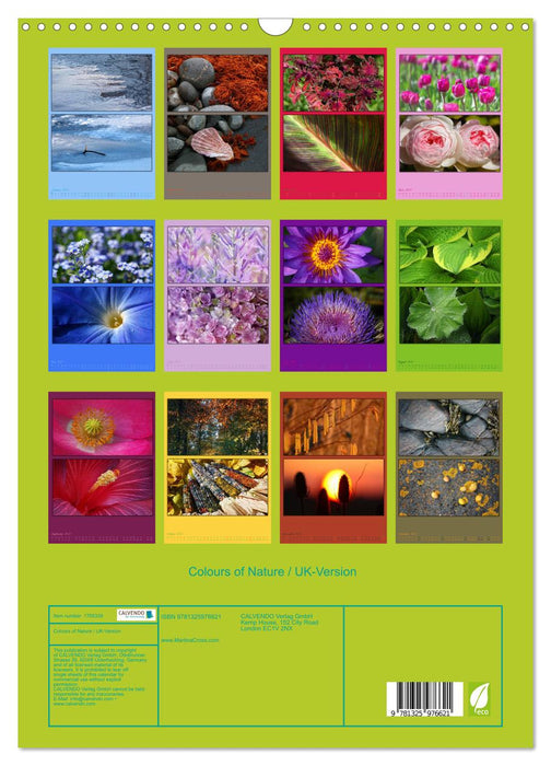 Colours of Nature / UK-Version (CALVENDO Monthly Calendar 2025)