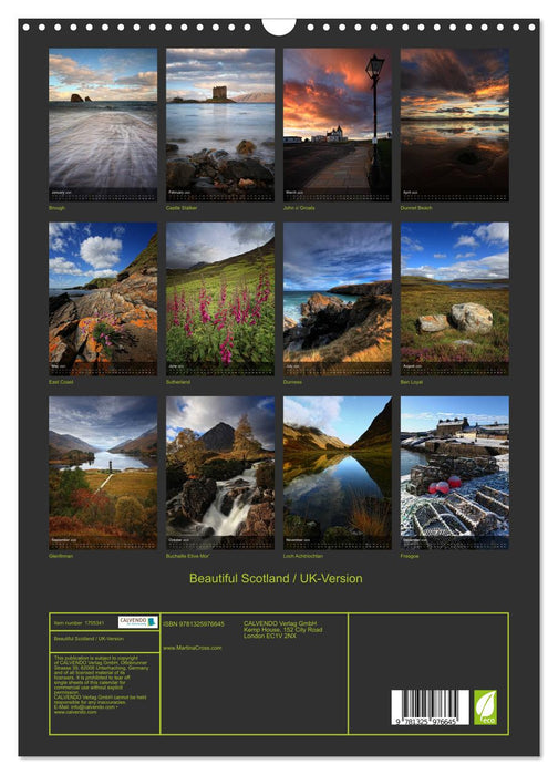 Beautiful Scotland / UK-Version (CALVENDO Monthly Calendar 2025)