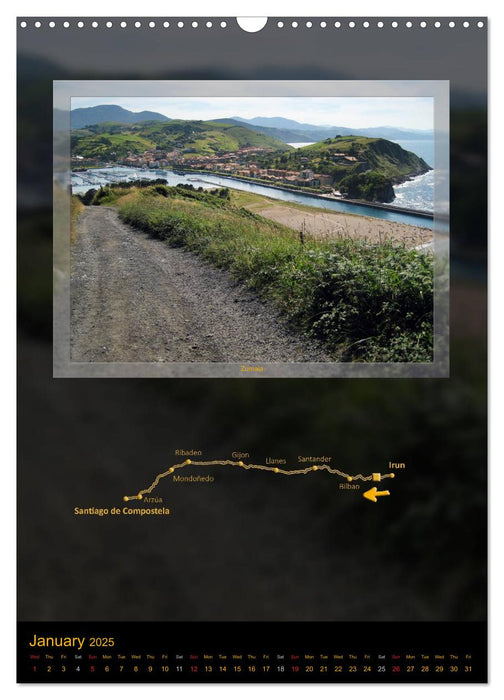 Camino del norte / UK-Version (CALVENDO Monthly Calendar 2025)