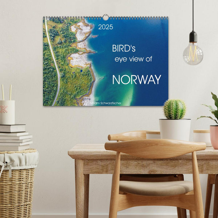 Bird's eye view of Norway (CALVENDO Monthly Calendar 2025)