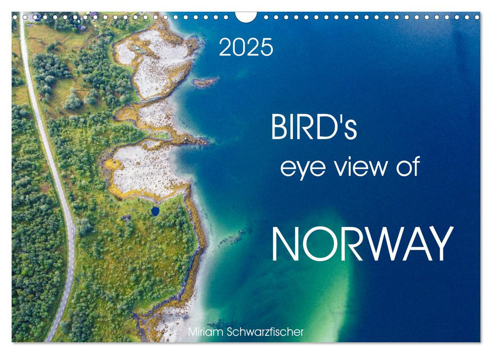 Bird's eye view of Norway (CALVENDO Monthly Calendar 2025)